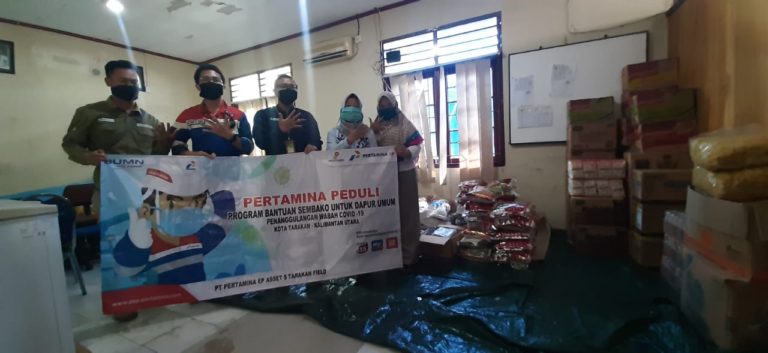 Bantu Percepatan Penanganan Covid-19, PT Pertamina EP Tarakan Field Berikan Sembako untuk Dapur Umum