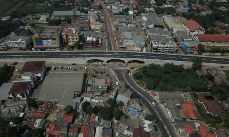 Rampung, Flyover Simpang Gaplek Ciputat Tangsel Lakukan Ujicoba Lalu Lintas