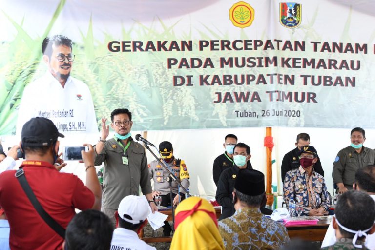 Terus Bergerak, Tuban Jadi Sasaran Mentan Percepatan Tanam