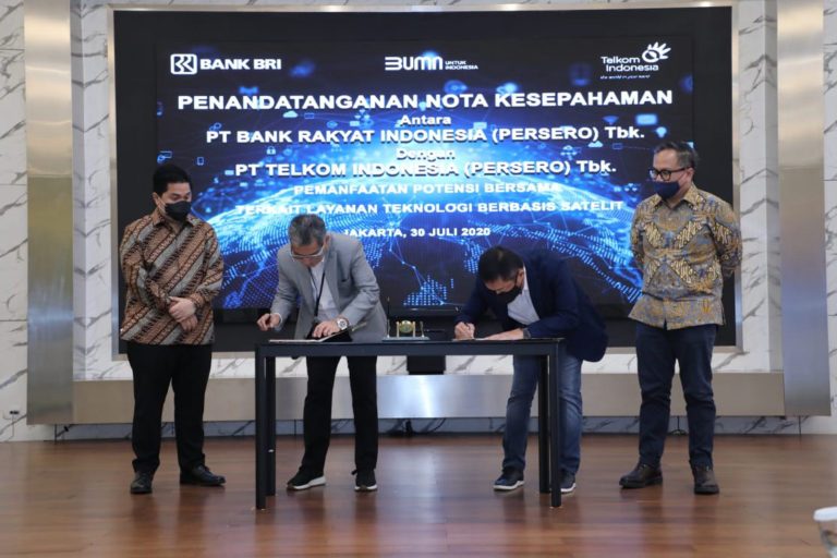 BRI dan Telkom Berkolaborasi Tingkatkan Layanan Satelit