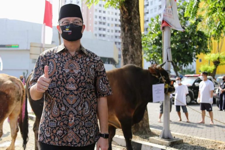 Serahkan Sapi Kurban, Mensos: Idul Adha Korbarkan Semangat Perlawanan Terhadap Pandemi