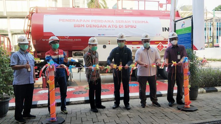 Pertamina Resmikan Penerimaan Perdana SPBU Dengan ATG Custody