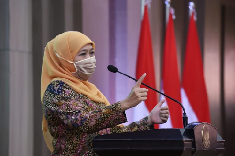 Kampanye Hari Pertama, Gubernur Khofifah Ingatkan Protokol Kesehatan