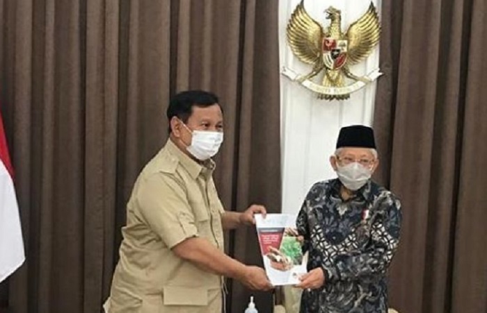 Temui Wapres, Prabowo Lapor 1,4 Juta Hektar Lahan Siap Digarap