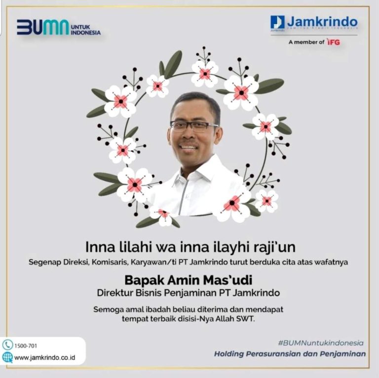 Direktur Bisnis Jamkrindo Amin Mas’udi Meninggal Dunia
