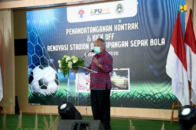Kementerian PUPR Mulai Renovasi 2 Stadion Utama dan 15 Lapangan Sepakbola di 5 Provinsi