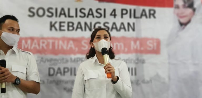 Sosialisasi 4 Pilar di Muncul, Martina Minta Masyarakat Tingkatkan Gotong Royong