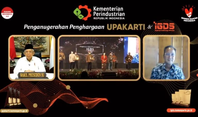 Apresiasi Sektor IKM, Wapres Beri Penghargaan Upakarti dan IGDS 2020