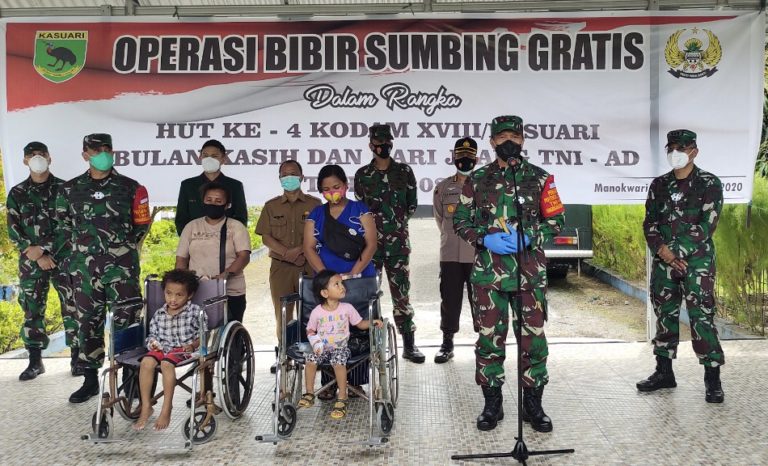 Hari Juang TNI AD 2020, Kodam Kasuari Gelar Operasi Bibir Sumbing Gratis