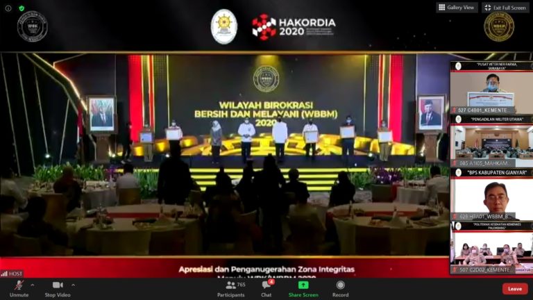 Unit Pelaksana Teknis Kementan Raih Predikat Wilayah Bebas Korupsi