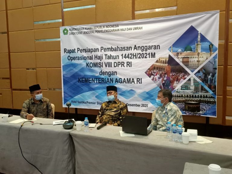 Rapat Bersama Komisi VIII, Kemenag Bahas Mitigasi Penyelenggaraan Haji 2021