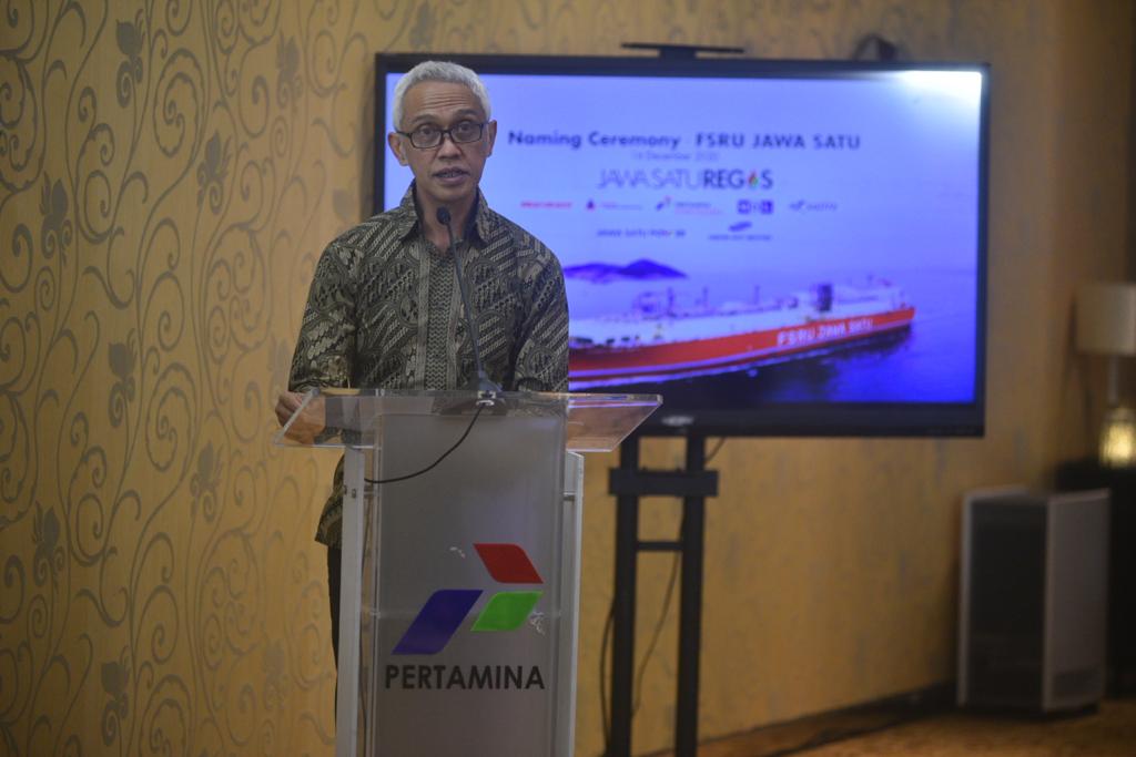 Pertamina Gelar Prosesi Penamaan Kapal FSRU Jawa Satu