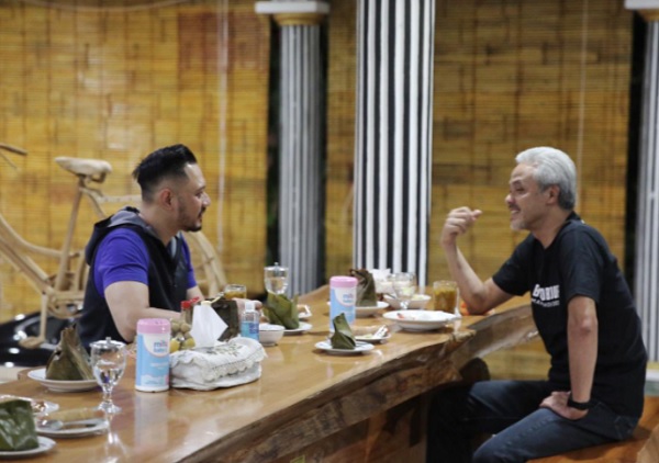 Makan Malam Bersama, AHY Doakan Ganjar Sukses Tangani Pandemi