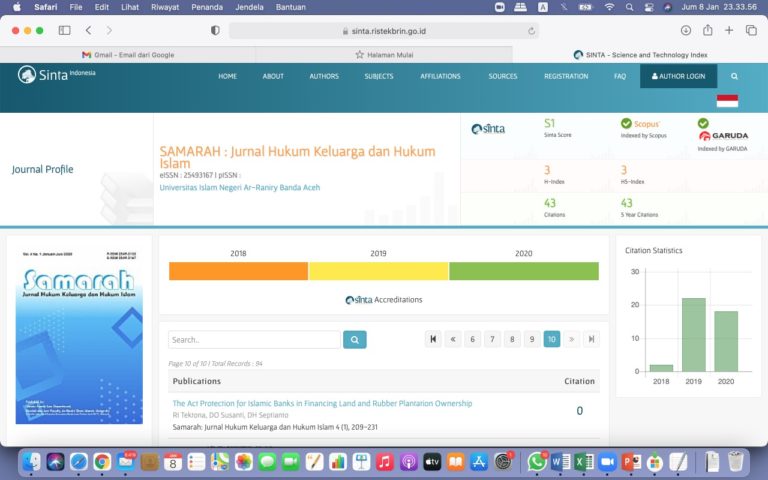 Kemenag Bangga, Jurnal Samarah UIN Aceh Tembus Scopus