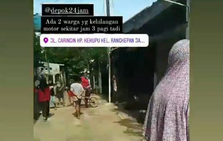 Aksi Pencurian Viral di Medsos, Warganet: Depok Darurat Maling Motor