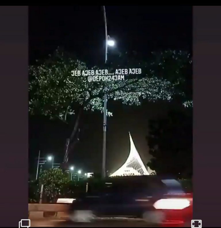 Lampu PJU di Margonda Depok Rusak, Warganet: Berasa di Studio Foto