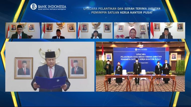 Gubernur BI Lantik 3 Pemimpin Satuan Kerja Baru