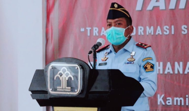 Sampaikan Belasungkawa, Kepala Rutan Depok Ajak WBP Doakan Istri Menkumham