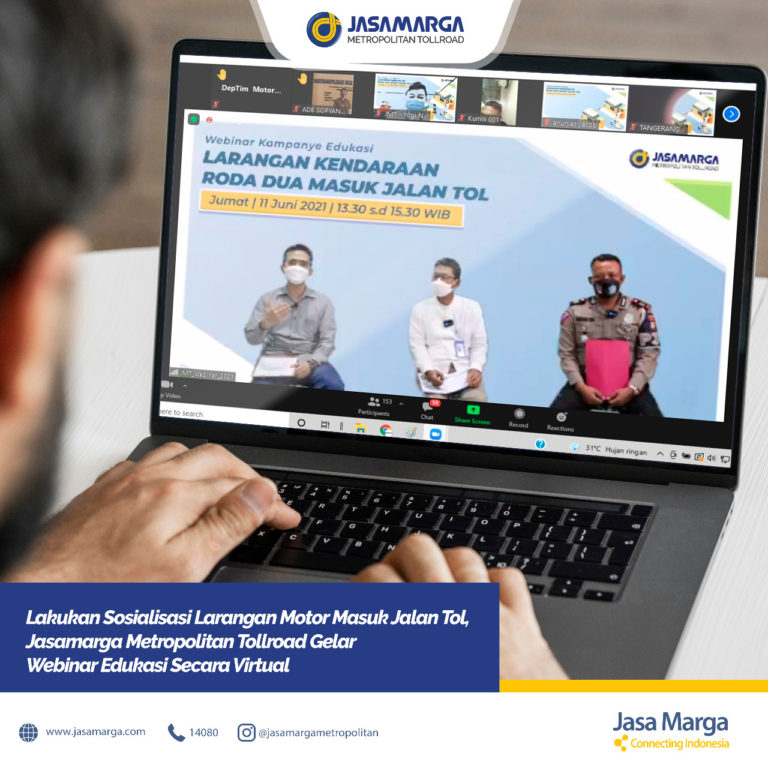 Jasamarga Gelar Webinar Sosialisasi Larangan Motor Masuk Jalan Tol
