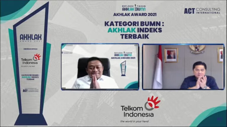 TelkomGroup Jadi Juara Umum dan Borong Penghargaan di Ajang AKHLAK Award 2021