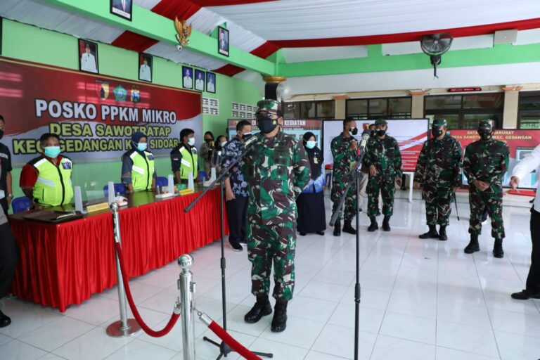 Pesan Panglima TNI untuk Nakes di Posko PPKM Darurat Sidoarjo
