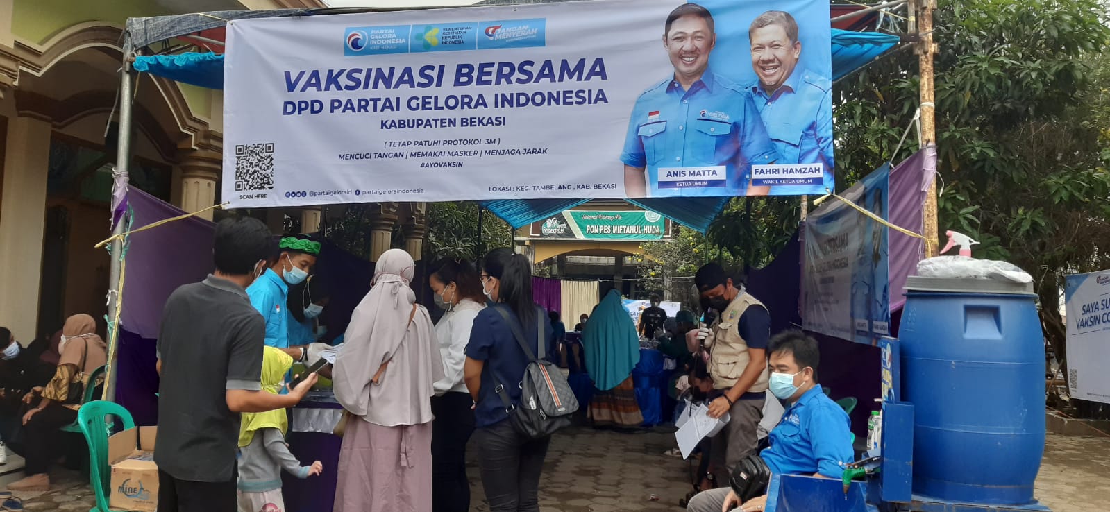 Percepat Herd Community, Partai Gelora Gelar Vaksinasi di Bekasi