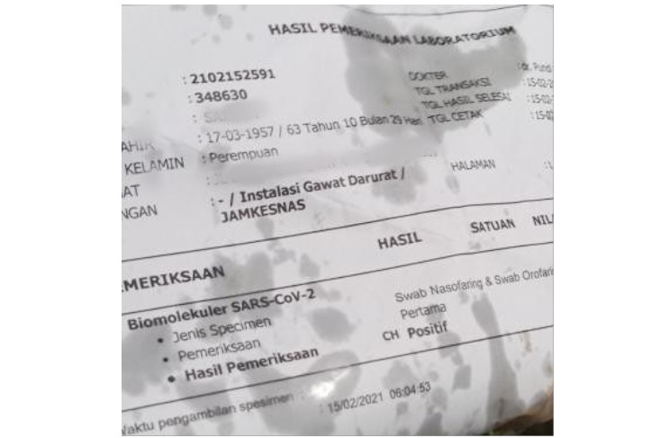 Surat Hasil Test Covid-19 Positif Dipakai Bungkus Gorengan, Warganet: OMG Ngeri Banget