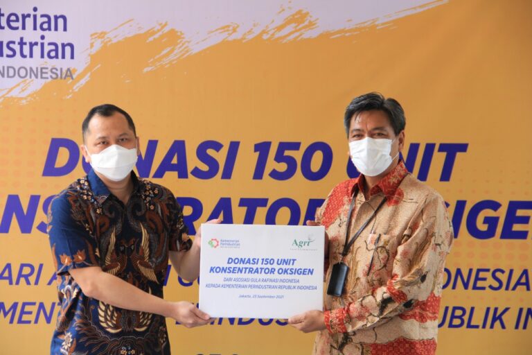 Kemenperin Terima 150 Unit Konsentrator Oksigen dari Asosiasi Gula