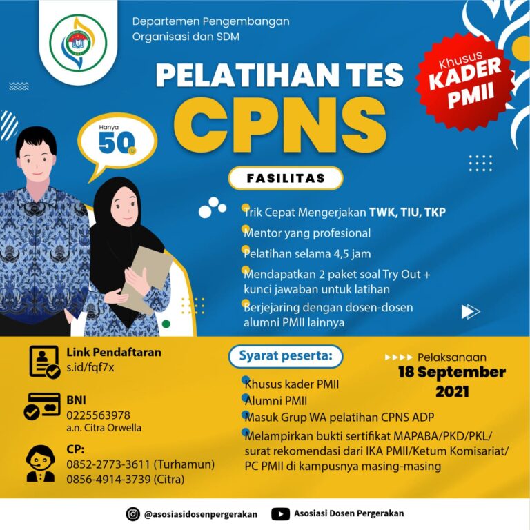 Asosiasi Dosen Pergerakan adakan Pelatihan CPNS, Begini Cara Daftarnya!