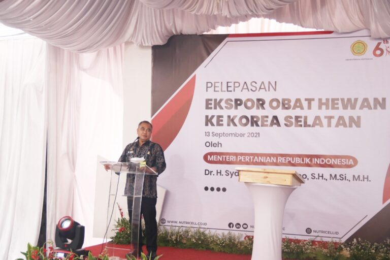 Kementan Lepas Ekspor 28 Ton Obat Hewan ke Korea Selatan