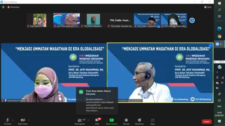 FST UIN Bandung Gelar Webinar Moderasi Beragama untuk Mahasiswa