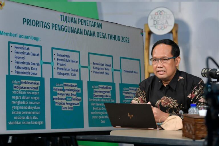 Prioritas Penggunaan Dana Desa 2022 Dukung Pemulihan Ekonomi Nasional