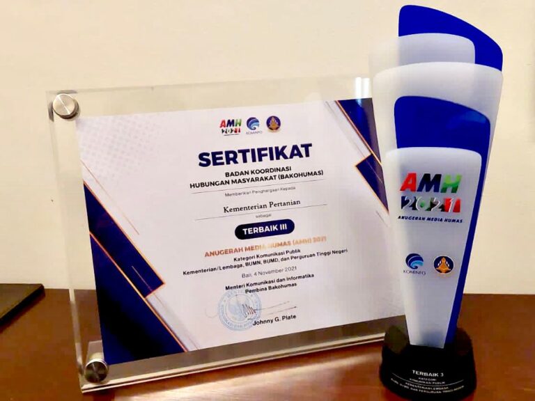 Kementan Raih Penghargaan Komunikasi Publik di AMH 2021
