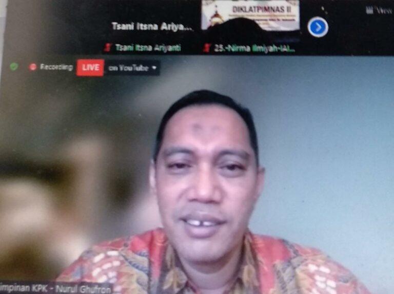 Wakil Ketua KPK Gembleng Peserta Diklatpimnas II Hapus Budaya Suap dan Korupsi