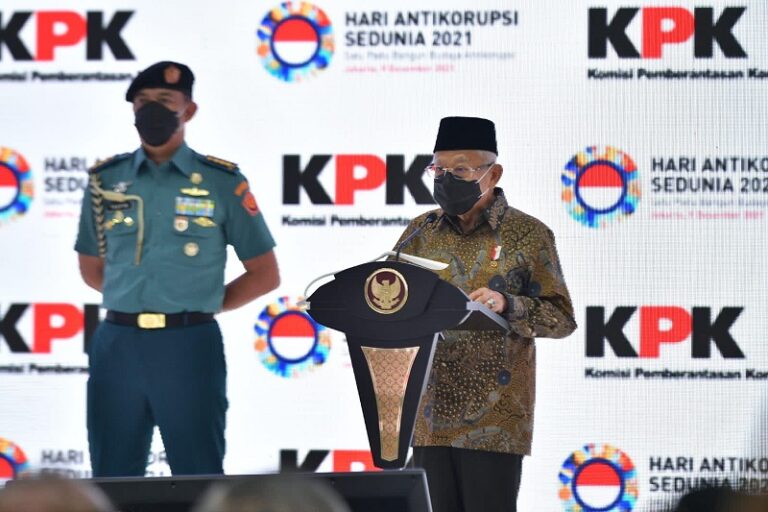 Ma’ruf Amin Ajak Seluruh Elemen Bangsa Perangi Korupsi