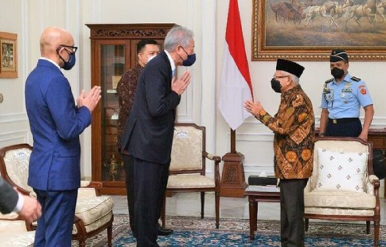 Ma’ruf Amin Harap RI-Singapura jadi Mitra Hadapi Pandemi