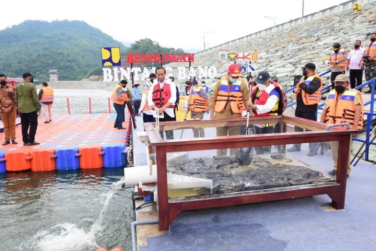 Penampakan Bendungan Bintang Bano di Sumbawa Barat yang diresmikan Jokowi