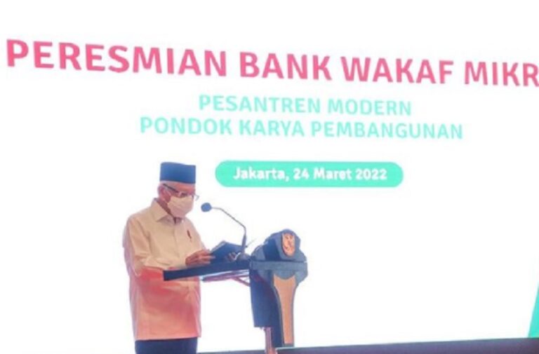 Ma’ruf Amin Dorong Kehadiran Bank Wakaf Mikro di Pesantren