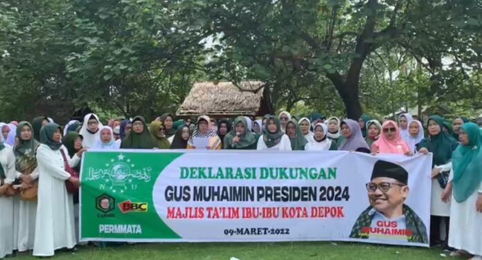 Ratusan Emak-emak Di Depok Deklarasi Dukung Gus Muhaimin Jadi Capres