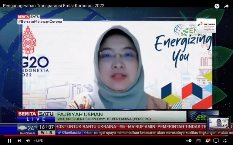 Pertamina Raih 3 Penghargaan Emisi Transparansi Korporasi 2022