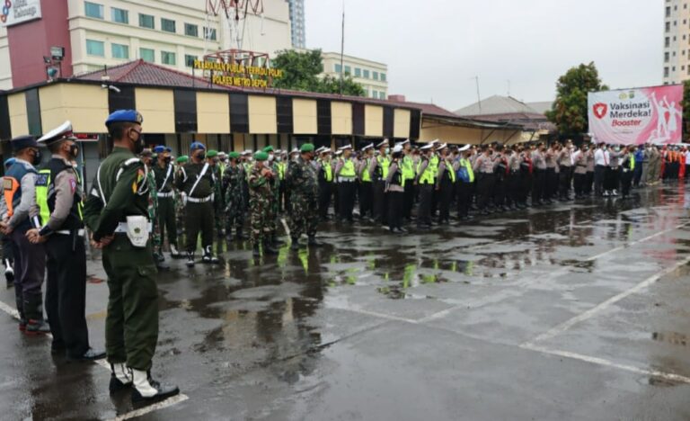 Ratusan Personel Gabungan di Depok Siap Hadapi Mudik Lebaran