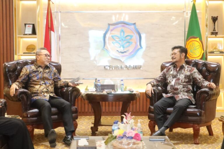 Mentan SYL di Sambangi Mendag Zulhas bahas Pangan hingga Perlindungan Petani