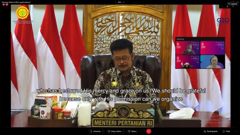Mentan SYL Ajak Negara-Negara di Dunia Tekan Food Loss and Waste