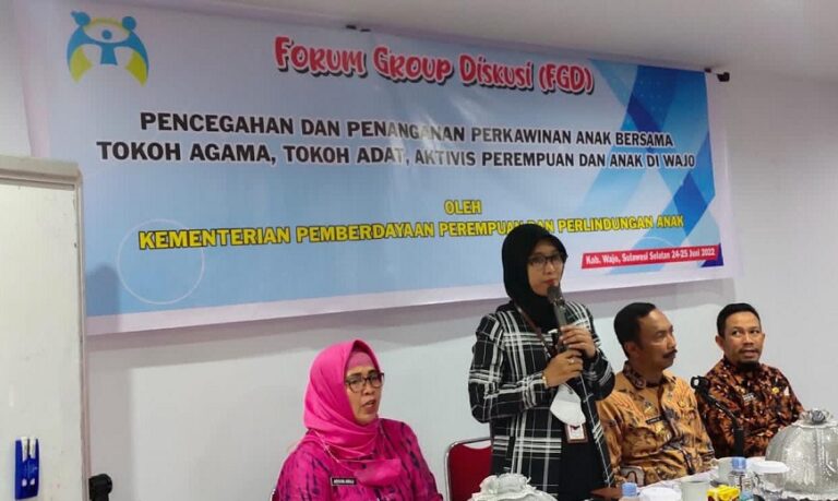 Turun Tangan, KemenPPPA Tangani Perkawinan Anak di Kabupaten Wajo