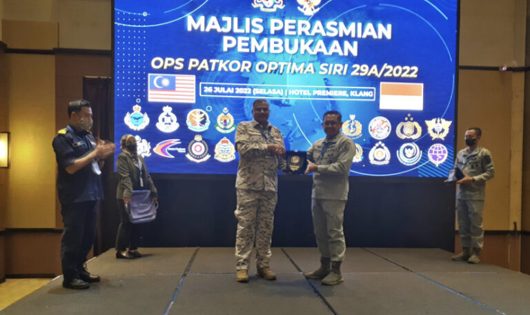 Bakamla RI dan APMM Gelar Patkor Optima Malindo 29A/2022 di Malaysia