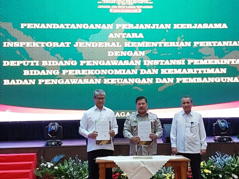 Jaga Ketersediaan Pangan, Irjen Kementan Jalin Kerjasama dengan KPK dan BPKP