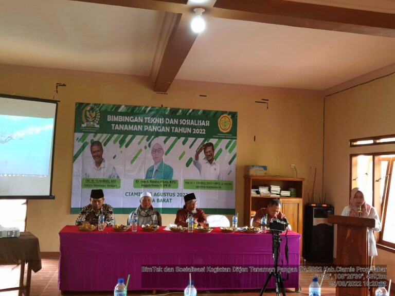 Bersama DPR, Kementan Gelar Bimtek dan Sosialisasi Tanaman Pangan untuk Petani Ciamis 
