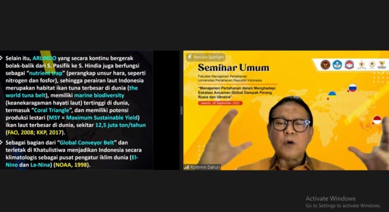Ekonomi Biru sebagai Geopolitik dan Geostrategi Perwujudan Poros Maritim Dunia dan Penguatan Pertahanan Negara