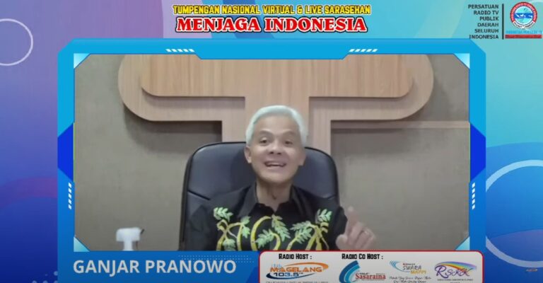 Lewat Tumpengan Virtual, Ganjar Sapa Insan Radio Perbatasan