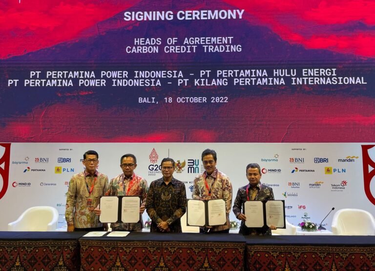 Komitmen ESG, Pertamina Hulu Energi Tandatangani Perjanjian Karbon Kredit